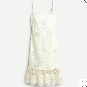 NWT Geometric lace midi dress (ivory)